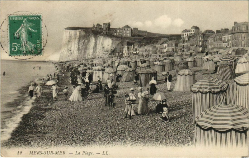 Carte postale ancienne Mers-les-Bains la Plage à Mers-les-Bains