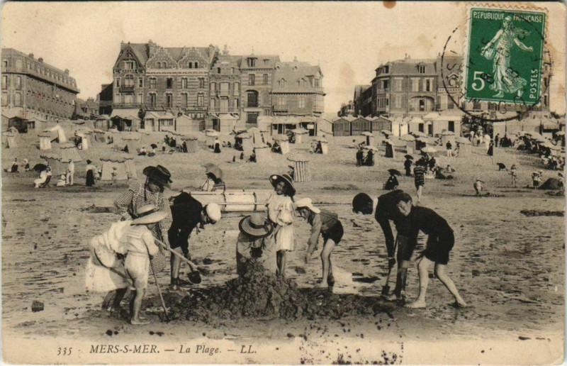 Carte postale ancienne Mers-les-Bains la Plage à Mers-les-Bains