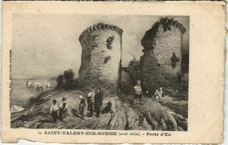 Carte postale ancienne Saint-Valery-sur-Somme Porte d'Eau à Y