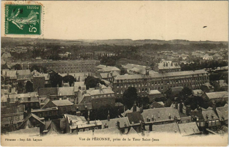 Carte postale ancienne Peronne vue générale
