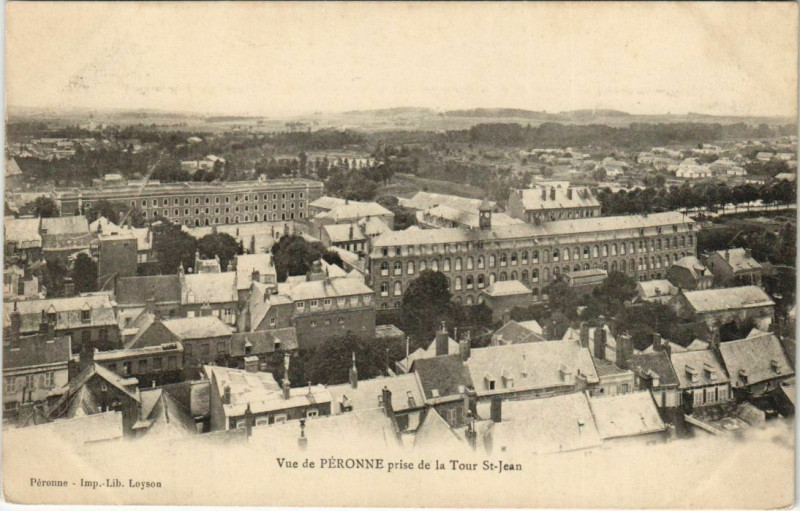 Carte postale ancienne Peronne vue générale