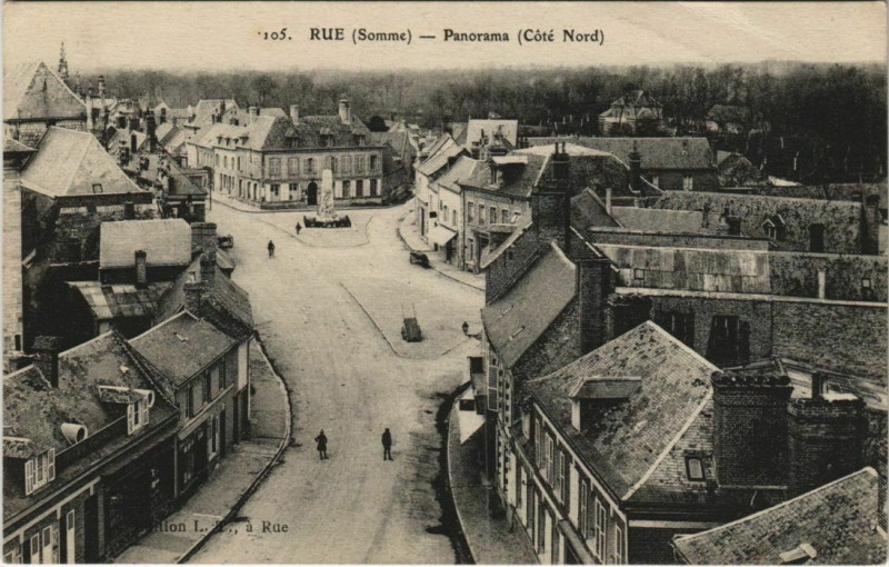 Carte postale ancienne Rue Panorama à Rue