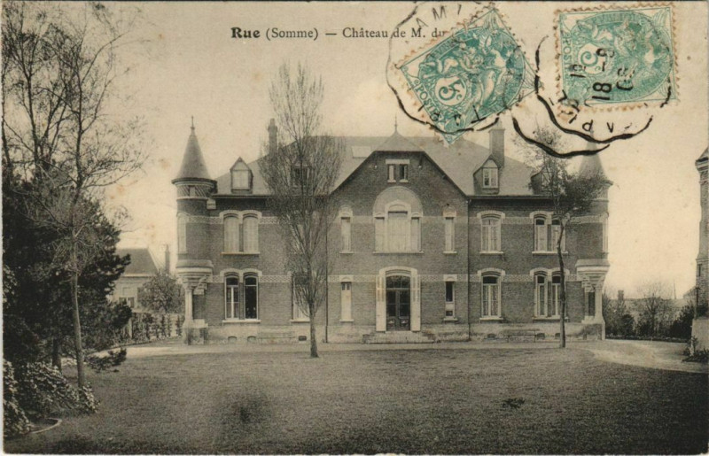 Carte postale ancienne Rue Chateau à Rue