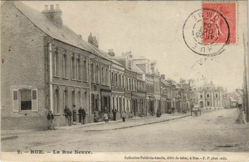 Carte postale ancienne Rue Rue Neuve à Rue