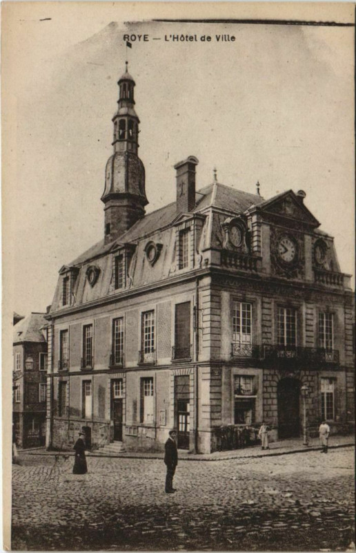 Carte postale ancienne Roye Hotel de Ville à Roye