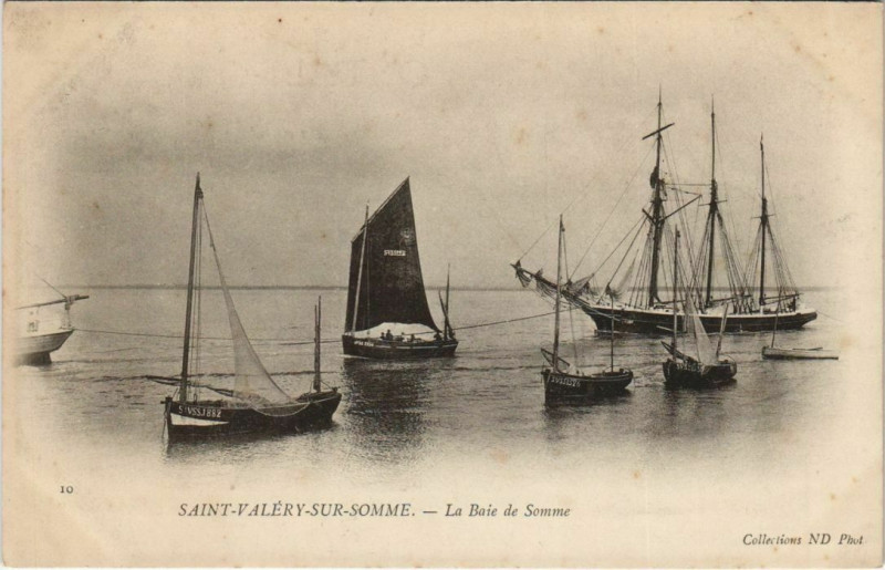 Carte postale ancienne Saint-Valery-sur-Somme Baie de Somme à Y