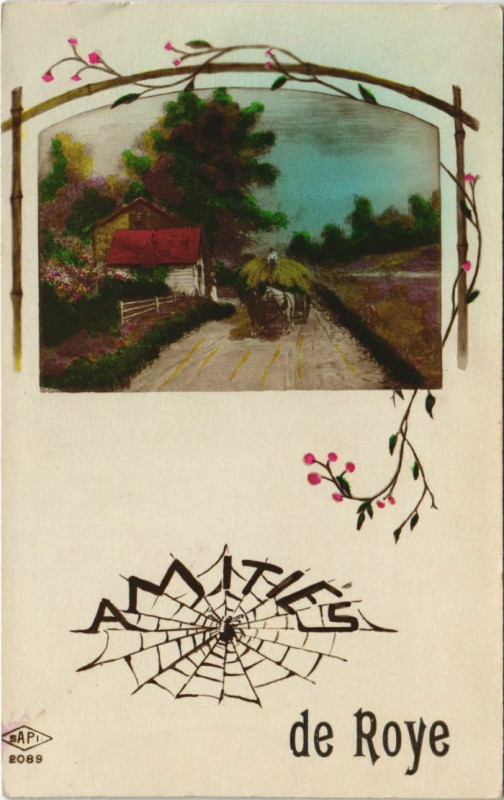 Carte postale ancienne Roye Amitiés à Roye