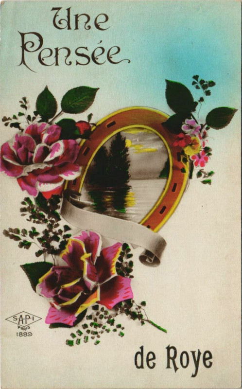 Carte postale ancienne Roye Une Pensée à Roye