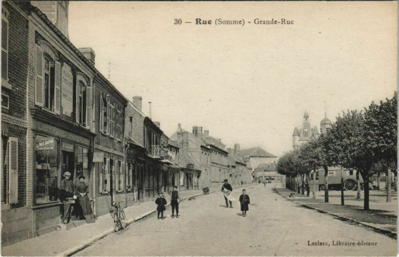 Carte postale ancienne Rue Grande Rue à Rue
