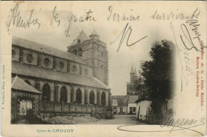 Carte postale ancienne Le Crotoy Eglise au Crotoy