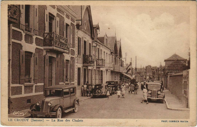 Carte postale ancienne Le Crotoy Rue des Chalets au Crotoy