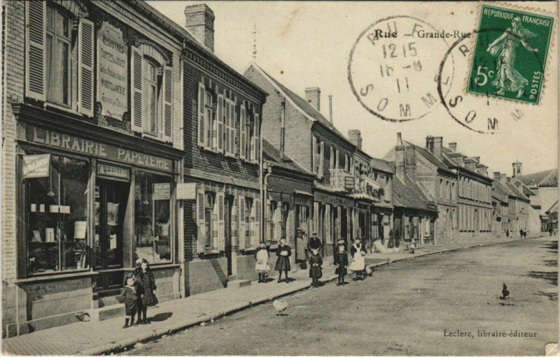 Carte postale ancienne Rue Grande Rue à Rue