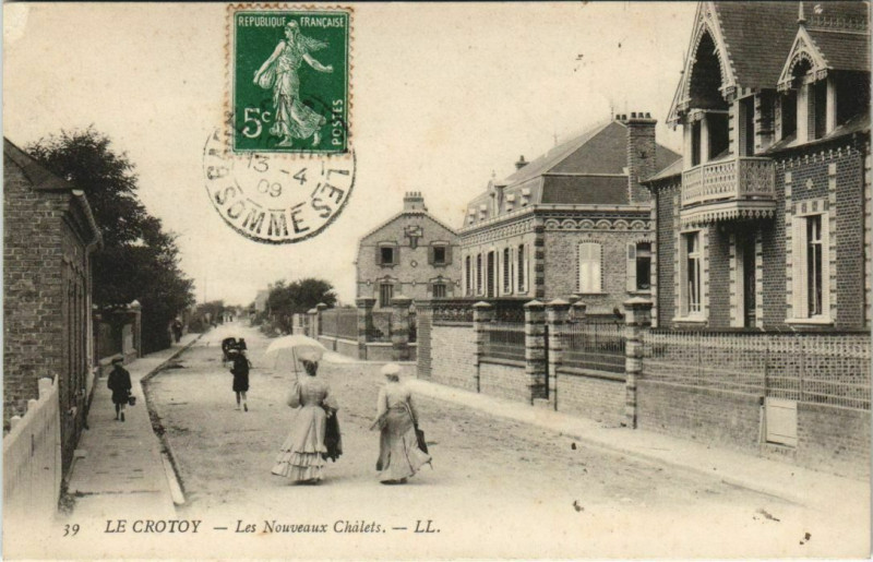 Carte postale ancienne Le Crotoy Nouveaux Chalets au Crotoy