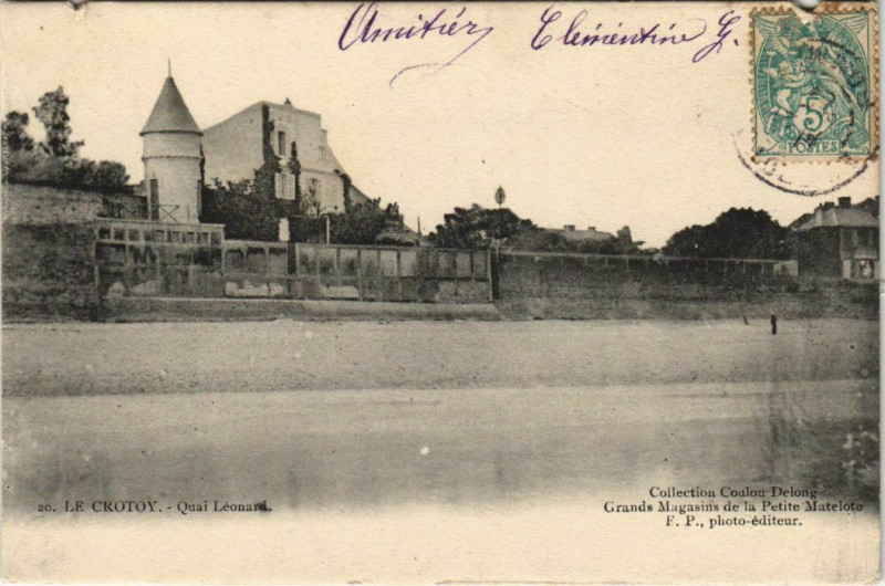 Carte postale ancienne Le Crotoy Quai Léonard au Crotoy