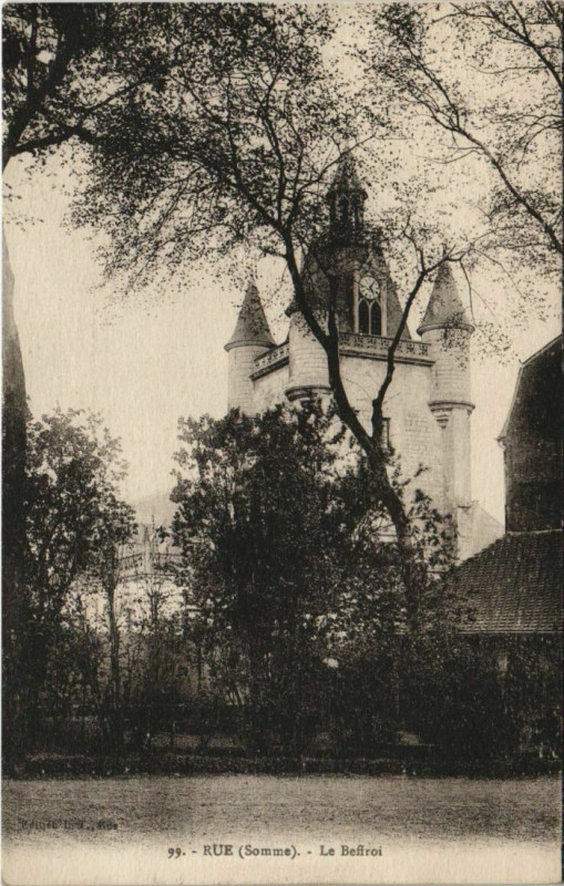 Carte postale ancienne Rue Le Beffroi à Rue