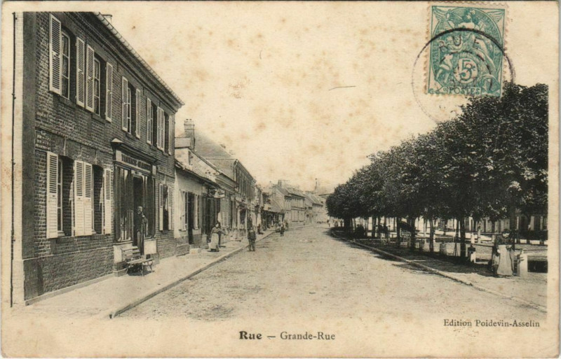 Carte postale ancienne Rue Grande Rue à Rue