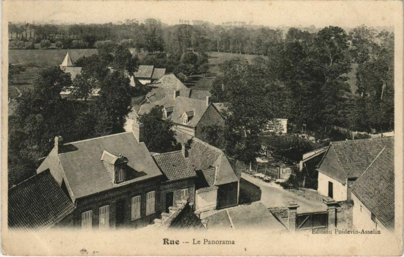 Carte postale ancienne Rue Panorama à Rue