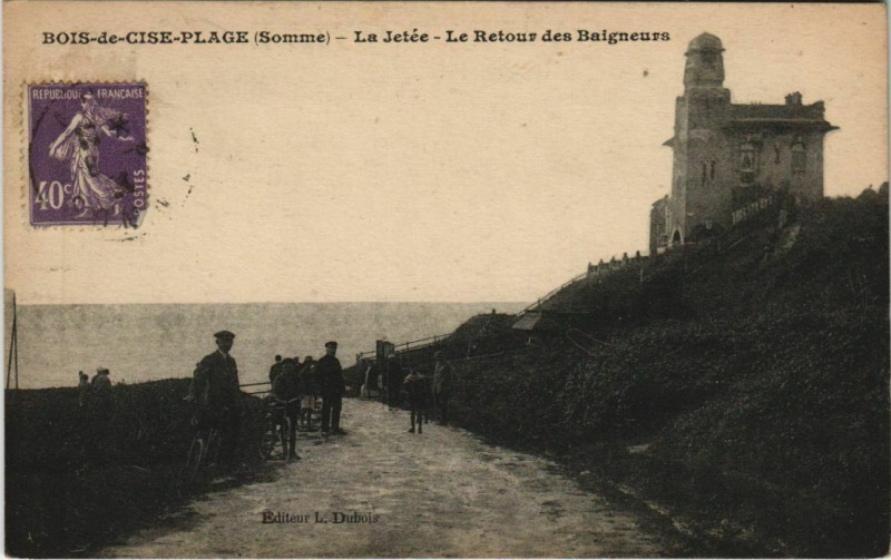 Carte postale ancienne Bois-de-Cise La Jetée Retour des baigneurs