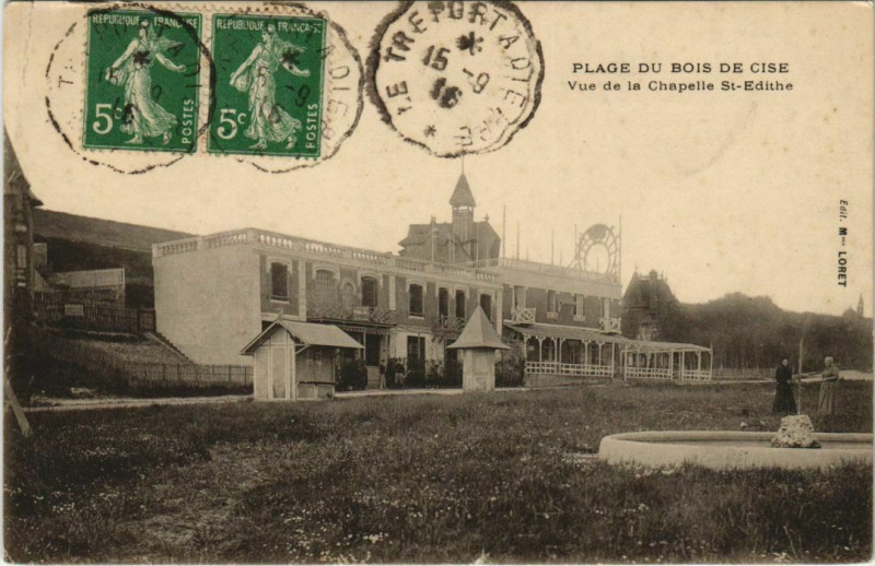 Carte postale ancienne Bois-de-Cise vue de la Chapelle Saint-Edith