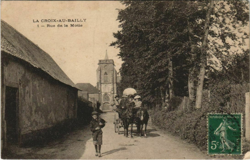 Carte postale ancienne La Croix-au-Bailly Re de la Motte à Y