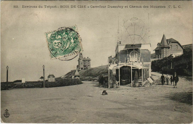 Carte postale ancienne Bois-de-Cise Carrefour Dusautoy à Y