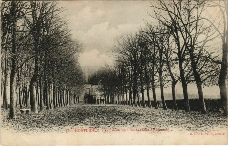Carte postale ancienne Montdidier Esplanade du Prieuré à Montdidier
