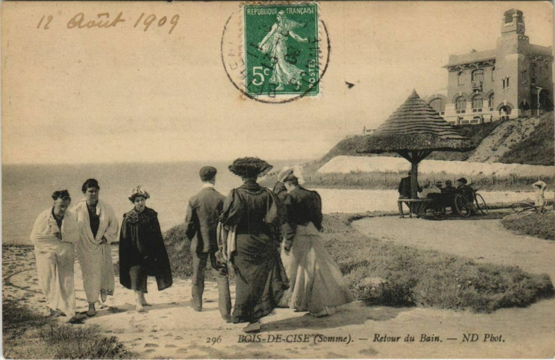 Carte postale ancienne Bois-de-Cise Retour du Bain