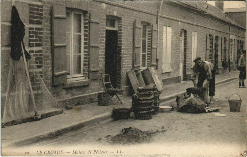 Carte postale ancienne Le Crotoy Maion de Pecheur au Crotoy