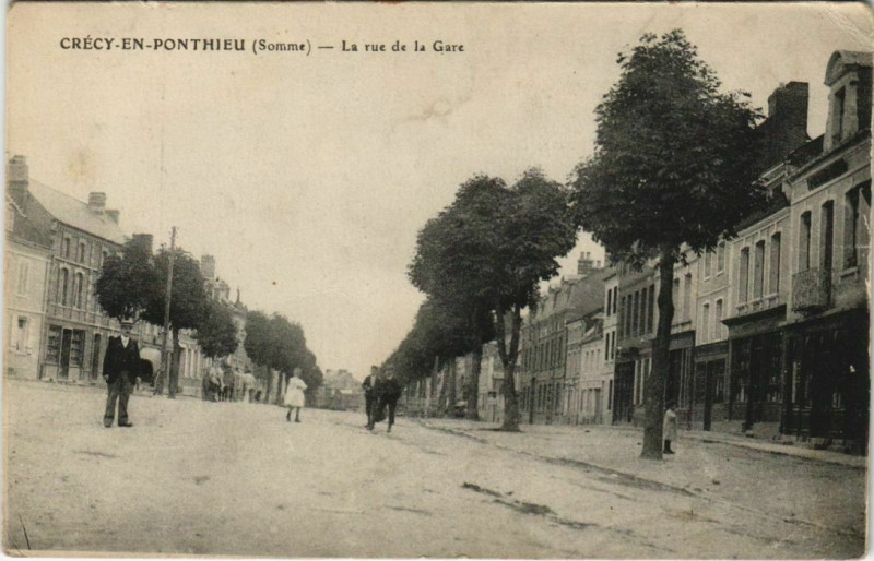 Carte postale ancienne Crecy-en-Ponthieu Re de la Gare à Y
