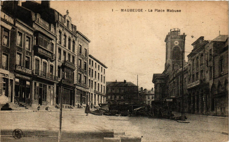 Carte postale ancienne Maubeuge - La Place Mabuse à Maubeuge
