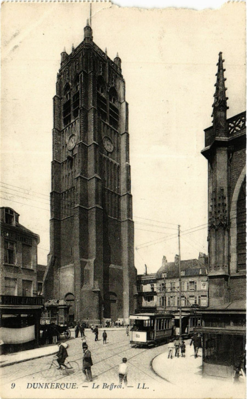 Carte postale ancienne Dunkerque-Le Beffroi à Dunkerque