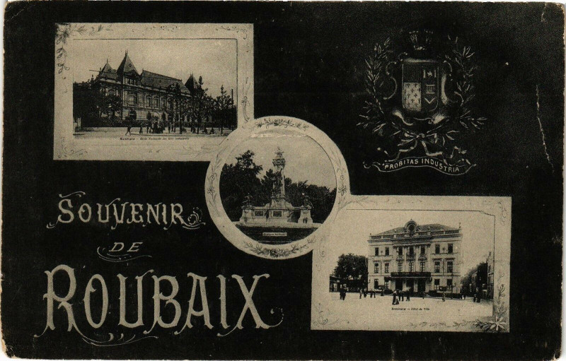 Carte postale ancienne Souvenir de Roubaix à Roubaix