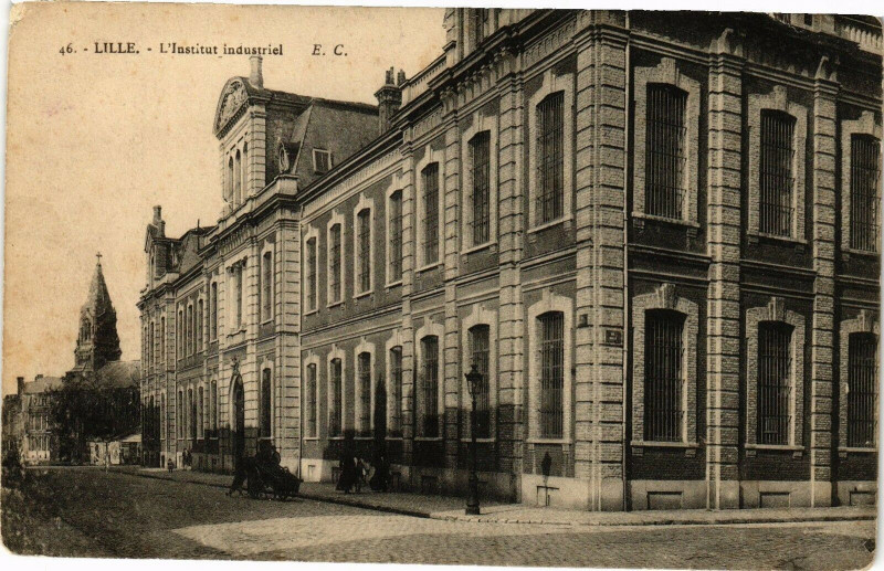 Carte postale ancienne Lille - L' Institut Industral à Lille