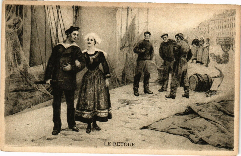 Carte postale ancienne Le Retour