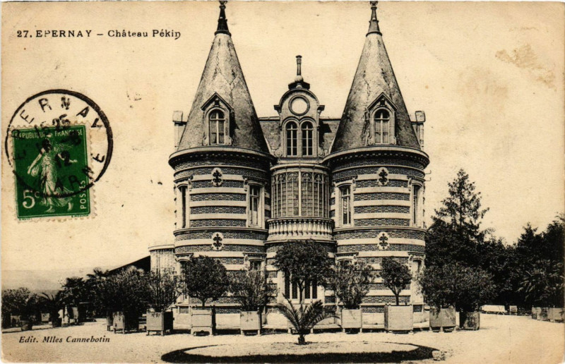 Carte postale ancienne Epernay - Chateau Pékip à Épernay