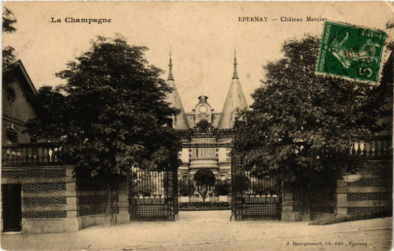 Carte postale ancienne La Champagne - Epernay - Chateau Mercier à Épernay