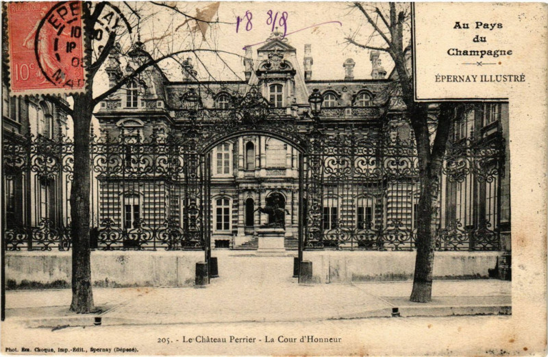 Carte postale ancienne Epernay Illustré - Le Chateau Perriers à Épernay