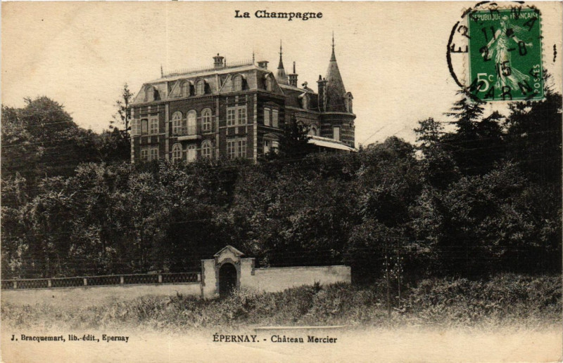 Carte postale ancienne La Campagne - Epernay - Chateau Mercier à Épernay