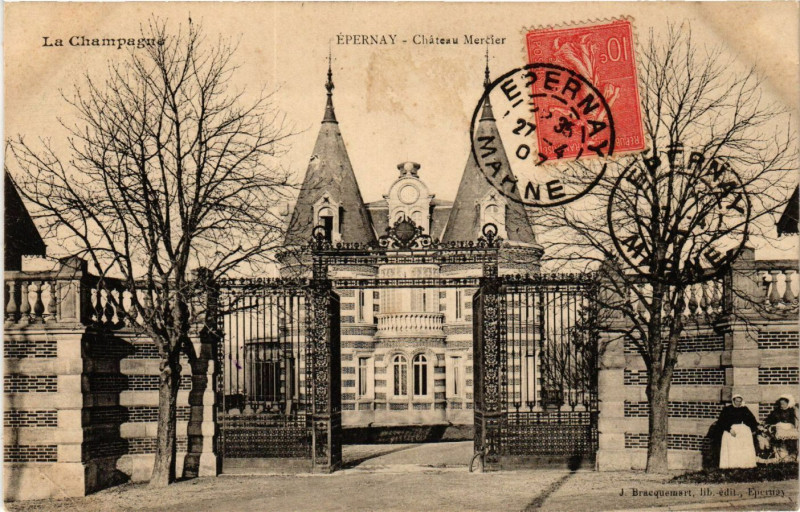 Carte postale ancienne La Campagne - Epernay - Chateau Mercier à Épernay