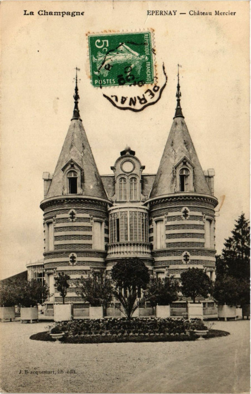 Carte postale ancienne La Champagne - Epernay - Chateau Mercier à Épernay