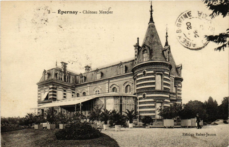 Carte postale ancienne Epernay - Chateau Mercier à Épernay