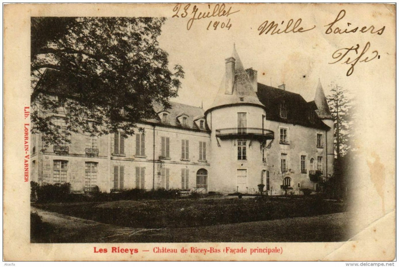 Carte postale ancienne Les Riceys Chateau de Ricey-Bas aux Riceys