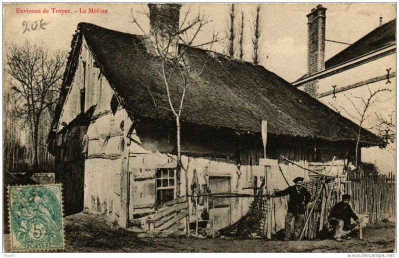 Carte postale ancienne Env. de Troyes La Moline à Troyes