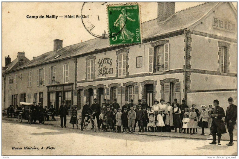 Carte postale ancienne Camp de Mailly Hotel Saint-Eloi