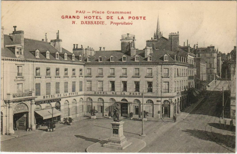 Carte postale ancienne Pau Grand Hotel de la Poste France à Pau