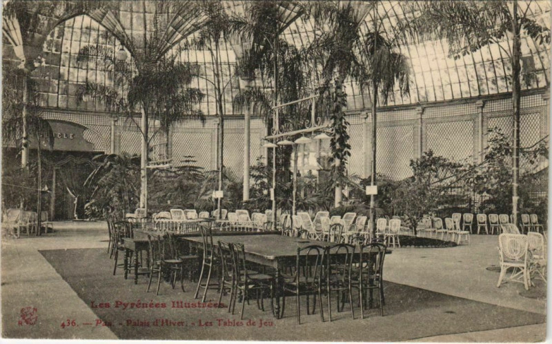 Carte postale ancienne Pau Palais d'Hiver ,Les Tables de Jeu France à Pau