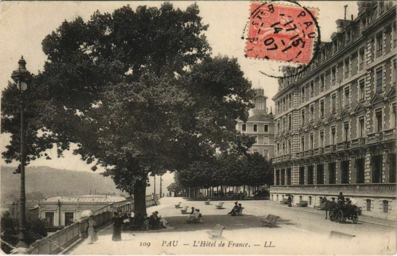 Carte postale ancienne Pau Hotel de France France à Pau