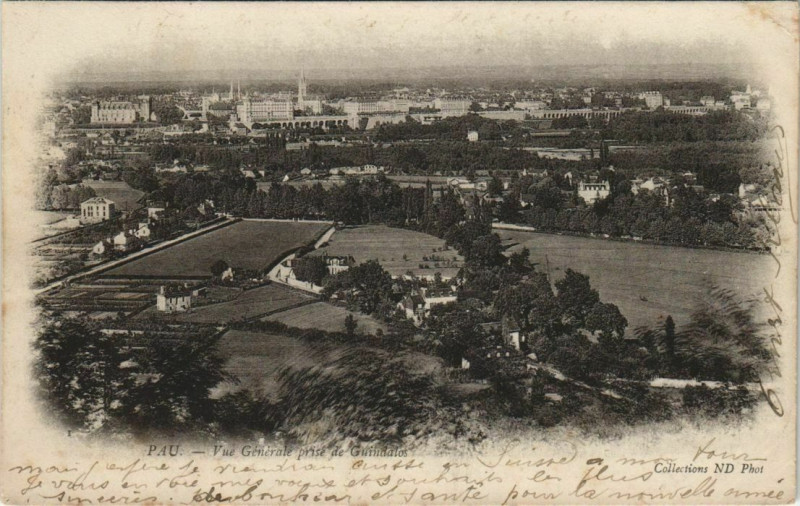 Carte postale ancienne Pau vue generale France à Pau