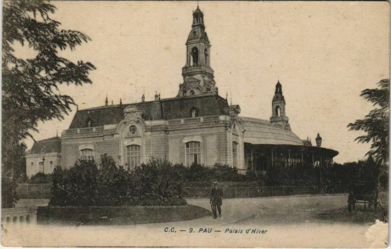Carte postale ancienne Pau Palais d'Hiver France à Pau