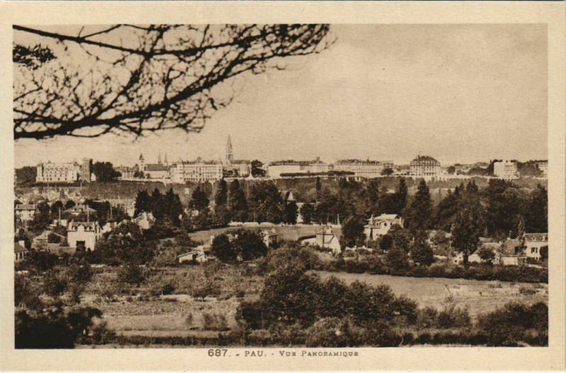Carte postale ancienne Pau vue panoramique France à Pau